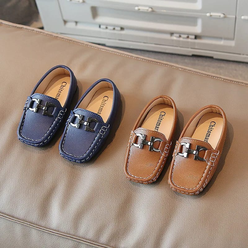 Boys Casual Flats Kids Leather Shoes